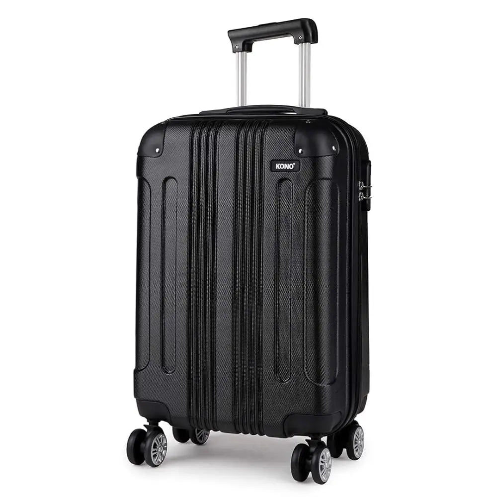 KONO Suitcase Lightweight hard case trolley suitcase with 4 twin wheels ABS material