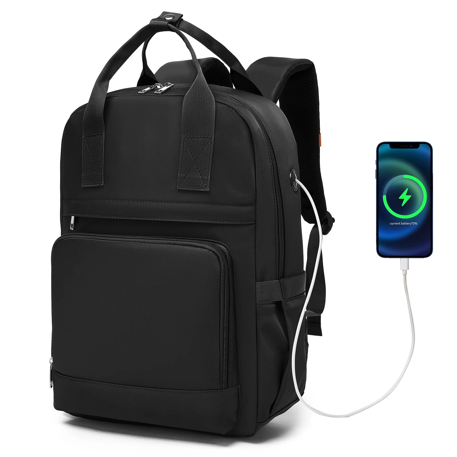 KONO WOMEN'S Waterproof Laptop Backpack with 15.6 Inch Laptop Compartment headphones Connector Ergonomic Ideal for School & Travel